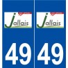 49 Jallais logo autocollant plaque stickers ville