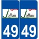 49 Jallais logo autocollant plaque stickers ville