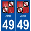 49 Jarzé blason autocollant plaque stickers ville