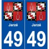 49 Jarzé blason autocollant plaque stickers ville