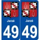 49 Jarzé blason autocollant plaque stickers ville