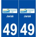49 Jarzé logo autocollant plaque stickers ville