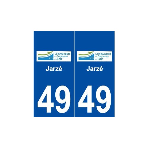 49 Jarzé logo autocollant plaque stickers ville