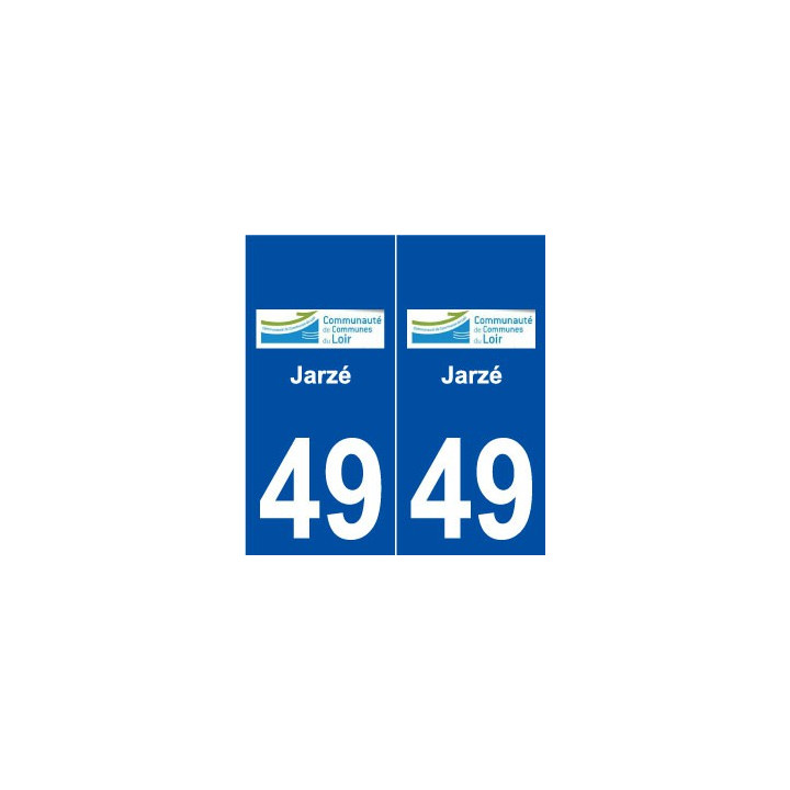 49 Jarzé logo autocollant plaque stickers ville