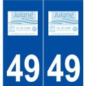 49 Juigné-sur-Loire logo autocollant plaque stickers ville