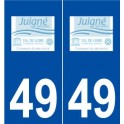 49 Juigné-sur-Loire logo autocollant plaque stickers ville