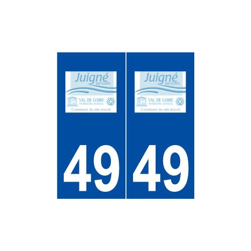 49 Juigné-sur-Loire logo autocollant plaque stickers ville