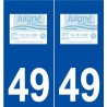 49 Juigné-sur-Loire logo autocollant plaque stickers ville