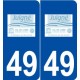 49 Juigné-sur-Loire logo autocollant plaque stickers ville