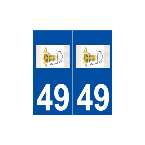 49 Juvardeil logo autocollant plaque stickers ville