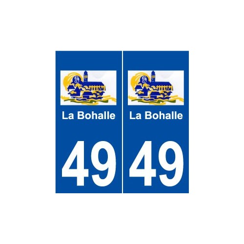 49 La Bohalle logo autocollant plaque stickers ville