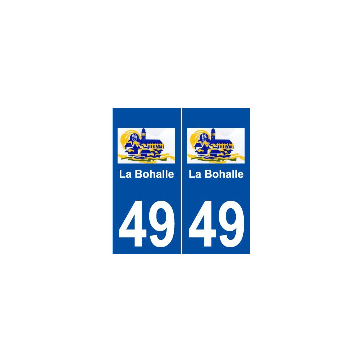 49 La Bohalle logo autocollant plaque stickers ville