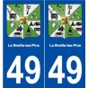 49 La Breille-les-Pins blason autocollant plaque stickers ville