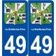 49 La Breille-les-Pins blason autocollant plaque stickers ville