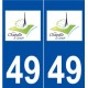 49 La Chapelle-du-Genêt logo autocollant plaque stickers ville