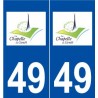 49 La Chapelle-du-Genêt logo autocollant plaque stickers ville