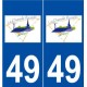 49 La Chapelle-Rousselin logo autocollant plaque stickers ville