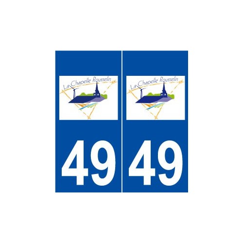 49 La Chapelle-Rousselin logo autocollant plaque stickers ville