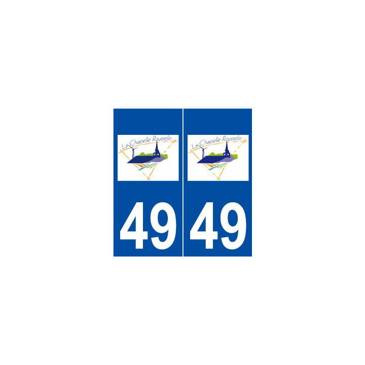 49 La Chapelle-Rousselin logo autocollant plaque stickers ville