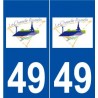 49 La Chapelle-Rousselin logo autocollant plaque stickers ville