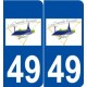 49 La Chapelle-Rousselin logo autocollant plaque stickers ville