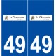 49 La Chaussaire logo autocollant plaque stickers ville