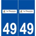 49 La Chaussaire logo autocollant plaque stickers ville