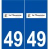 49 La Chaussaire logo autocollant plaque stickers ville