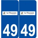 49 La Chaussaire logo autocollant plaque stickers ville