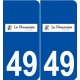 49 La Chaussaire logo autocollant plaque stickers ville