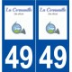 49 La Cornuaille logo autocollant plaque stickers ville