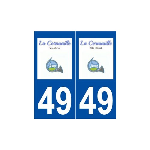 49 La Cornuaille logo autocollant plaque stickers ville