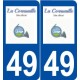 49 La Cornuaille logo autocollant plaque stickers ville