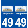 49 La Daguenière logo autocollant plaque stickers ville
