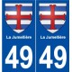 49 La Jumellière blason autocollant plaque stickers ville
