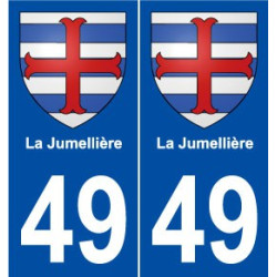 49 La Jumellière blason autocollant plaque stickers ville