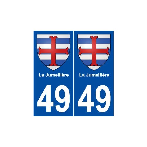 49 La Jumellière blason autocollant plaque stickers ville