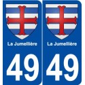 49 La Jumellière blason autocollant plaque stickers ville