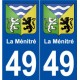 49 La Ménitré blason autocollant plaque stickers ville