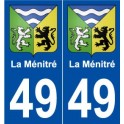 49 La Ménitré blason autocollant plaque stickers ville