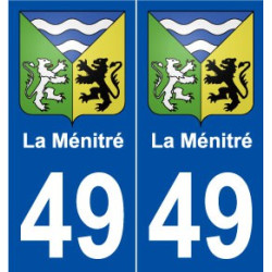 49 La Ménitré blason autocollant plaque stickers ville