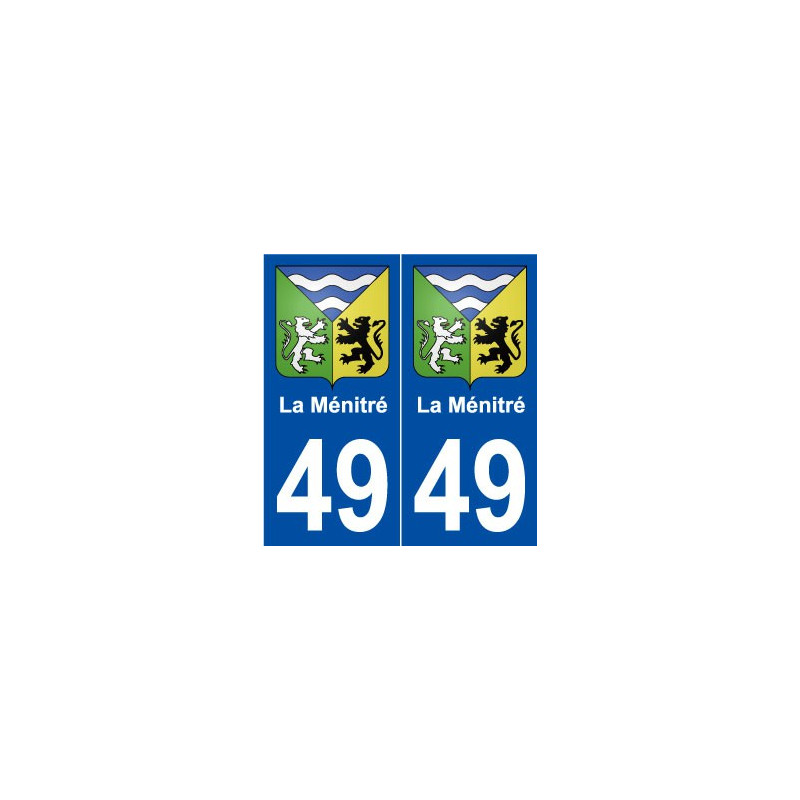 49 La Ménitré blason autocollant plaque stickers ville