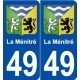 49 La Ménitré blason autocollant plaque stickers ville