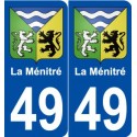49 La Ménitré blason autocollant plaque stickers ville