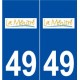 49 La Ménitré logo autocollant plaque stickers ville