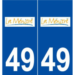 49 La Ménitré logo autocollant plaque stickers ville