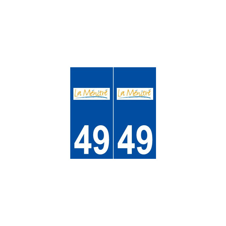 49 La Ménitré logo autocollant plaque stickers ville