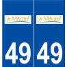 49 La Ménitré logo autocollant plaque stickers ville