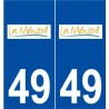 49 La Ménitré logo autocollant plaque stickers ville