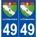 49 La Poitevinière blason autocollant plaque stickers ville